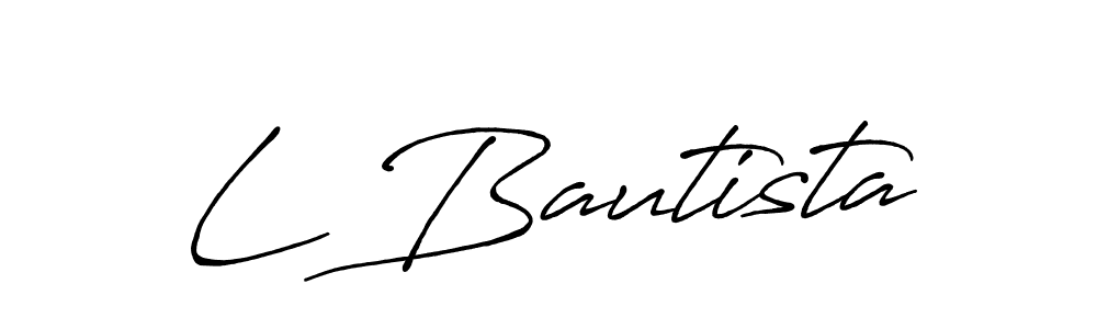 How to make L Bautista signature? Antro_Vectra_Bolder is a professional autograph style. Create handwritten signature for L Bautista name. L Bautista signature style 7 images and pictures png