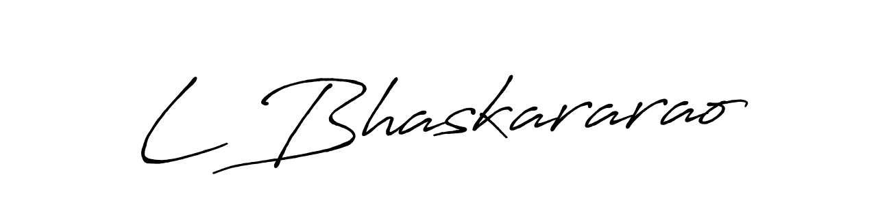 Make a beautiful signature design for name L Bhaskararao. With this signature (Antro_Vectra_Bolder) style, you can create a handwritten signature for free. L Bhaskararao signature style 7 images and pictures png