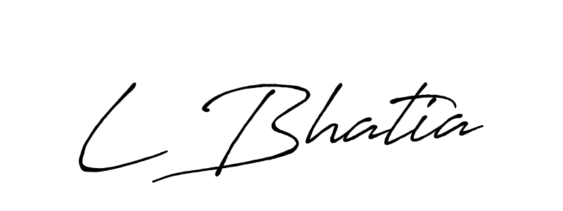 How to make L Bhatia name signature. Use Antro_Vectra_Bolder style for creating short signs online. This is the latest handwritten sign. L Bhatia signature style 7 images and pictures png