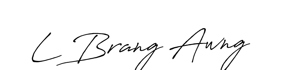 How to make L Brang Awng signature? Antro_Vectra_Bolder is a professional autograph style. Create handwritten signature for L Brang Awng name. L Brang Awng signature style 7 images and pictures png