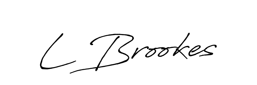 Design your own signature with our free online signature maker. With this signature software, you can create a handwritten (Antro_Vectra_Bolder) signature for name L Brookes. L Brookes signature style 7 images and pictures png