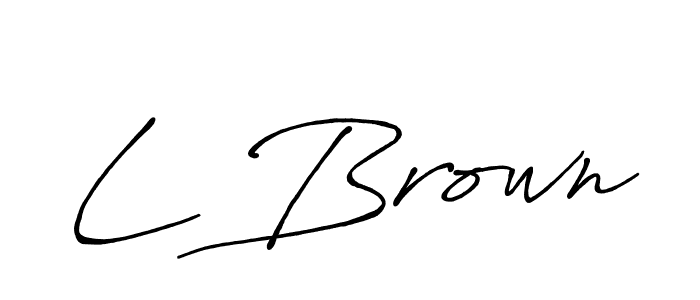 How to make L Brown name signature. Use Antro_Vectra_Bolder style for creating short signs online. This is the latest handwritten sign. L Brown signature style 7 images and pictures png