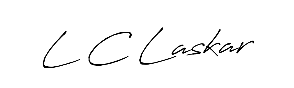 Make a beautiful signature design for name L C Laskar. With this signature (Antro_Vectra_Bolder) style, you can create a handwritten signature for free. L C Laskar signature style 7 images and pictures png