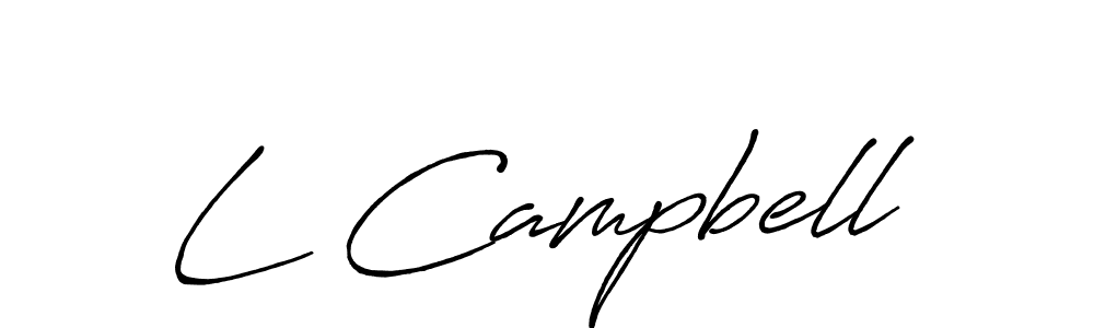 How to make L Campbell signature? Antro_Vectra_Bolder is a professional autograph style. Create handwritten signature for L Campbell name. L Campbell signature style 7 images and pictures png