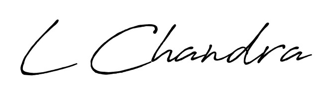 Master the art of signing with L Chandra written in fluent Antro_Vectra_Bolder script. A great template to practice and refine your handwriting. L Chandra signature style 7 images and pictures png