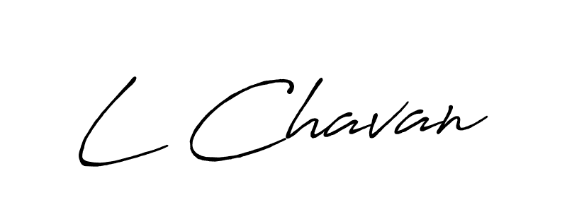 Create a beautiful signature design for name L Chavan. With this signature (Antro_Vectra_Bolder) fonts, you can make a handwritten signature for free. L Chavan signature style 7 images and pictures png