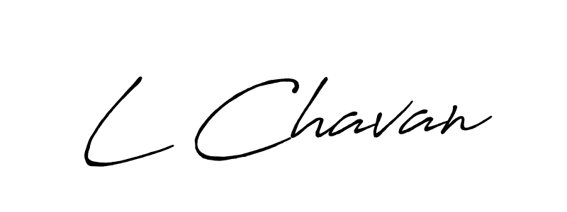 Create a beautiful signature design for name L Chavan. With this signature (Antro_Vectra_Bolder) fonts, you can make a handwritten signature for free. L Chavan signature style 7 images and pictures png