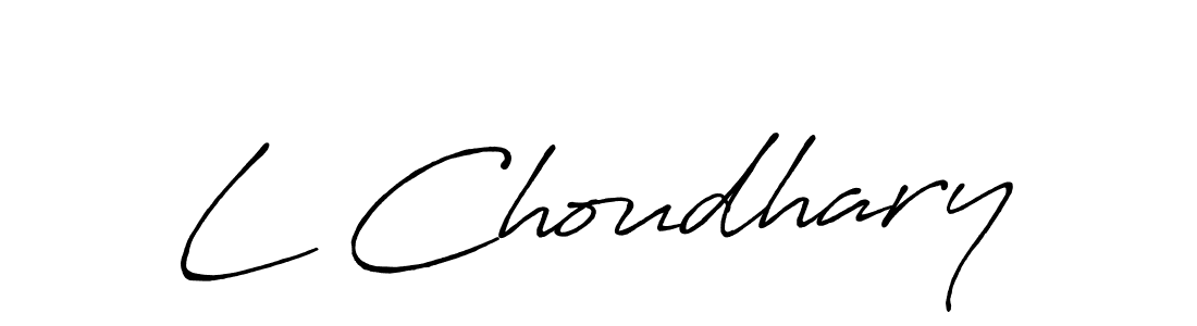 if you are searching for the best signature style for your name L Choudhary. so please give up your signature search. here we have designed multiple signature styles  using Antro_Vectra_Bolder. L Choudhary signature style 7 images and pictures png