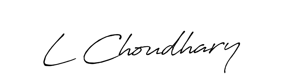 if you are searching for the best signature style for your name L Choudhary. so please give up your signature search. here we have designed multiple signature styles  using Antro_Vectra_Bolder. L Choudhary signature style 7 images and pictures png