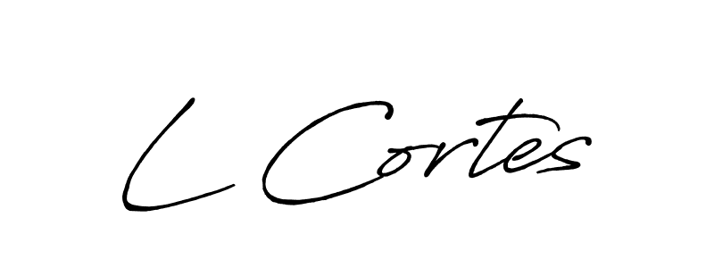 if you are searching for the best signature style for your name L Cortes. so please give up your signature search. here we have designed multiple signature styles  using Antro_Vectra_Bolder. L Cortes signature style 7 images and pictures png