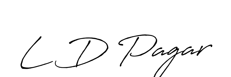 You should practise on your own different ways (Antro_Vectra_Bolder) to write your name (L D Pagar) in signature. don't let someone else do it for you. L D Pagar signature style 7 images and pictures png
