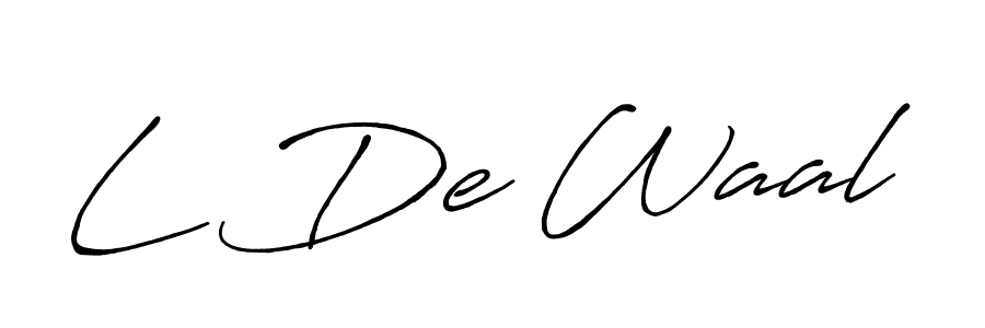 Create a beautiful signature design for name L De Waal. With this signature (Antro_Vectra_Bolder) fonts, you can make a handwritten signature for free. L De Waal signature style 7 images and pictures png