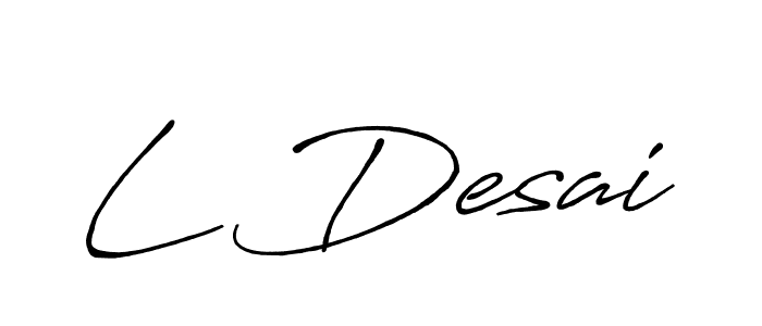 Similarly Antro_Vectra_Bolder is the best handwritten signature design. Signature creator online .You can use it as an online autograph creator for name L Desai. L Desai signature style 7 images and pictures png