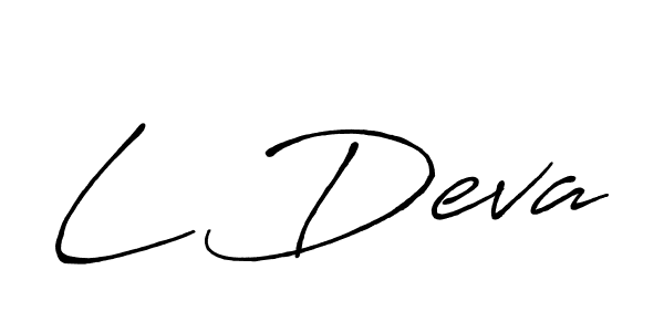 How to make L Deva name signature. Use Antro_Vectra_Bolder style for creating short signs online. This is the latest handwritten sign. L Deva signature style 7 images and pictures png