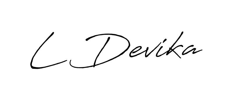 You should practise on your own different ways (Antro_Vectra_Bolder) to write your name (L Devika) in signature. don't let someone else do it for you. L Devika signature style 7 images and pictures png