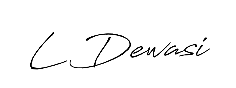 Also we have L Dewasi name is the best signature style. Create professional handwritten signature collection using Antro_Vectra_Bolder autograph style. L Dewasi signature style 7 images and pictures png