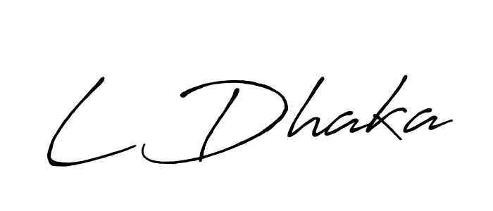 The best way (Antro_Vectra_Bolder) to make a short signature is to pick only two or three words in your name. The name L Dhaka include a total of six letters. For converting this name. L Dhaka signature style 7 images and pictures png