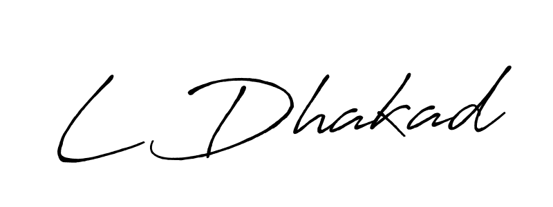 Design your own signature with our free online signature maker. With this signature software, you can create a handwritten (Antro_Vectra_Bolder) signature for name L Dhakad. L Dhakad signature style 7 images and pictures png
