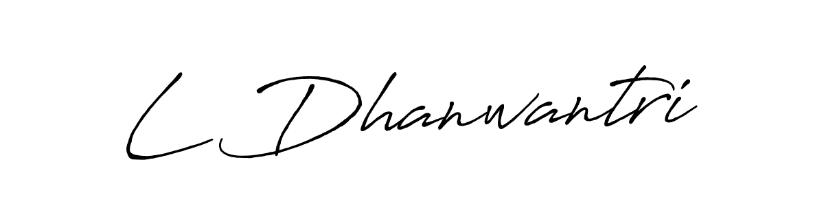 Also we have L Dhanwantri name is the best signature style. Create professional handwritten signature collection using Antro_Vectra_Bolder autograph style. L Dhanwantri signature style 7 images and pictures png