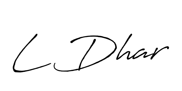 Make a beautiful signature design for name L Dhar. Use this online signature maker to create a handwritten signature for free. L Dhar signature style 7 images and pictures png
