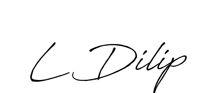 Antro_Vectra_Bolder is a professional signature style that is perfect for those who want to add a touch of class to their signature. It is also a great choice for those who want to make their signature more unique. Get L Dilip name to fancy signature for free. L Dilip signature style 7 images and pictures png