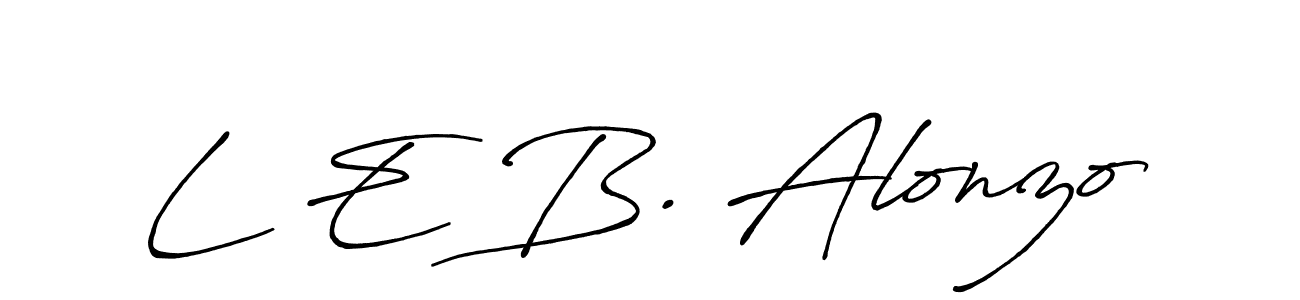 Here are the top 10 professional signature styles for the name L E B. Alonzo. These are the best autograph styles you can use for your name. L E B. Alonzo signature style 7 images and pictures png