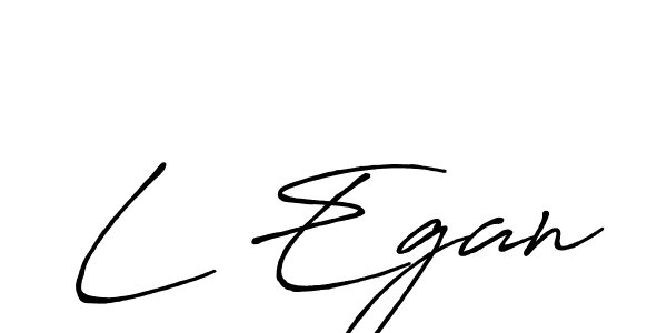 The best way (Antro_Vectra_Bolder) to make a short signature is to pick only two or three words in your name. The name L Egan include a total of six letters. For converting this name. L Egan signature style 7 images and pictures png
