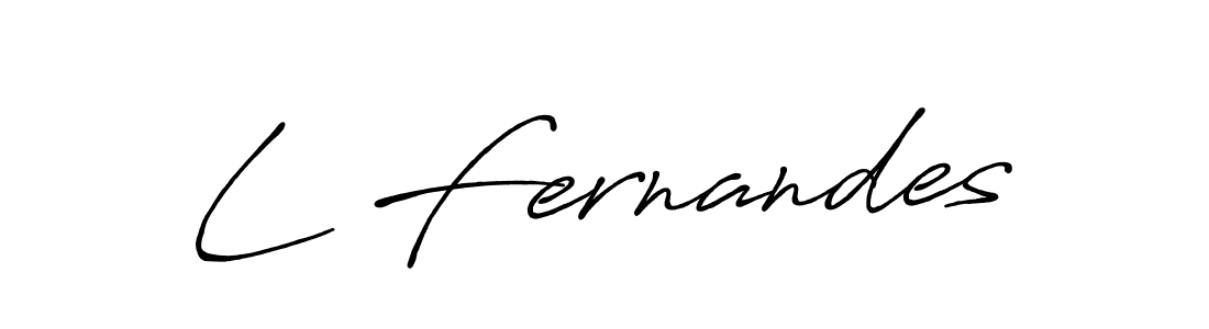 Create a beautiful signature design for name L Fernandes. With this signature (Antro_Vectra_Bolder) fonts, you can make a handwritten signature for free. L Fernandes signature style 7 images and pictures png