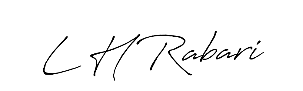 L H Rabari stylish signature style. Best Handwritten Sign (Antro_Vectra_Bolder) for my name. Handwritten Signature Collection Ideas for my name L H Rabari. L H Rabari signature style 7 images and pictures png