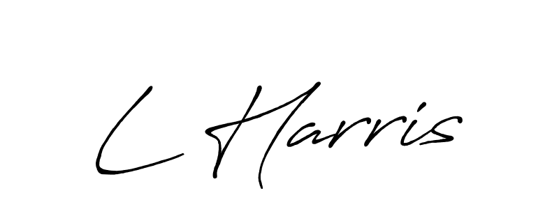 Create a beautiful signature design for name L Harris. With this signature (Antro_Vectra_Bolder) fonts, you can make a handwritten signature for free. L Harris signature style 7 images and pictures png