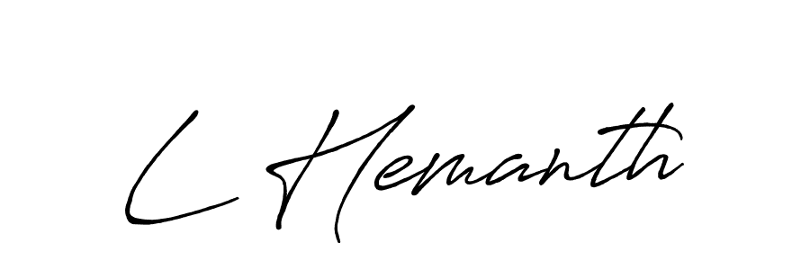 How to make L Hemanth signature? Antro_Vectra_Bolder is a professional autograph style. Create handwritten signature for L Hemanth name. L Hemanth signature style 7 images and pictures png