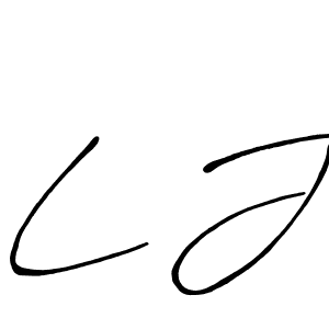 L J stylish signature style. Best Handwritten Sign (Antro_Vectra_Bolder) for my name. Handwritten Signature Collection Ideas for my name L J. L J signature style 7 images and pictures png