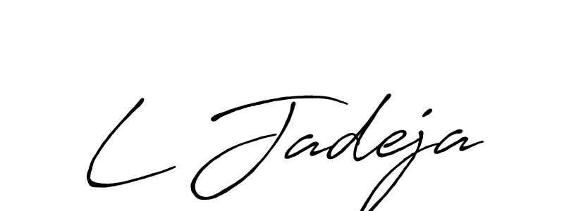 Here are the top 10 professional signature styles for the name L Jadeja. These are the best autograph styles you can use for your name. L Jadeja signature style 7 images and pictures png
