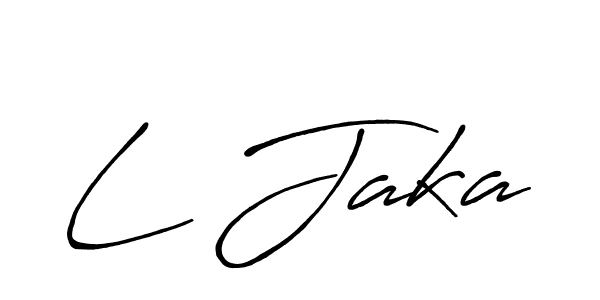 You should practise on your own different ways (Antro_Vectra_Bolder) to write your name (L Jaka) in signature. don't let someone else do it for you. L Jaka signature style 7 images and pictures png