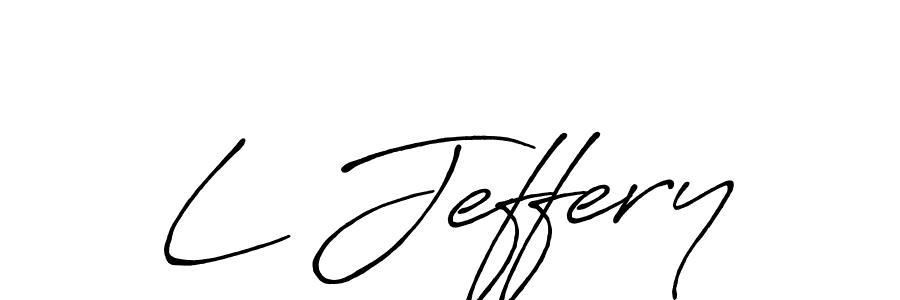 Create a beautiful signature design for name L Jeffery. With this signature (Antro_Vectra_Bolder) fonts, you can make a handwritten signature for free. L Jeffery signature style 7 images and pictures png