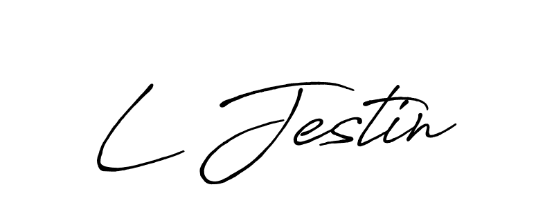 Design your own signature with our free online signature maker. With this signature software, you can create a handwritten (Antro_Vectra_Bolder) signature for name L Jestin. L Jestin signature style 7 images and pictures png