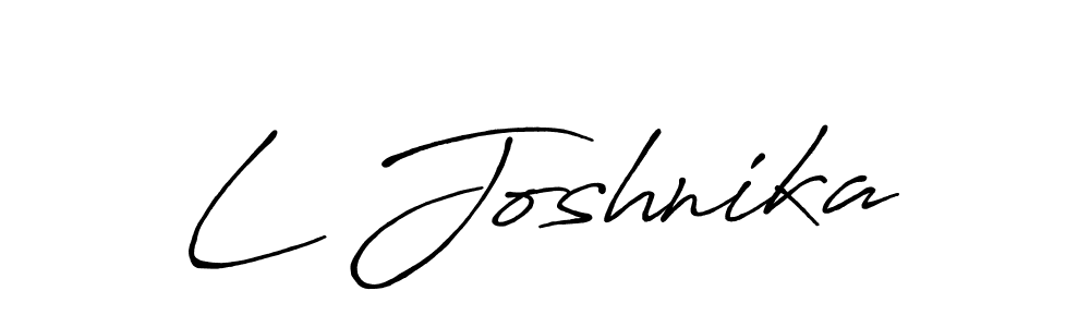 Create a beautiful signature design for name L Joshnika. With this signature (Antro_Vectra_Bolder) fonts, you can make a handwritten signature for free. L Joshnika signature style 7 images and pictures png