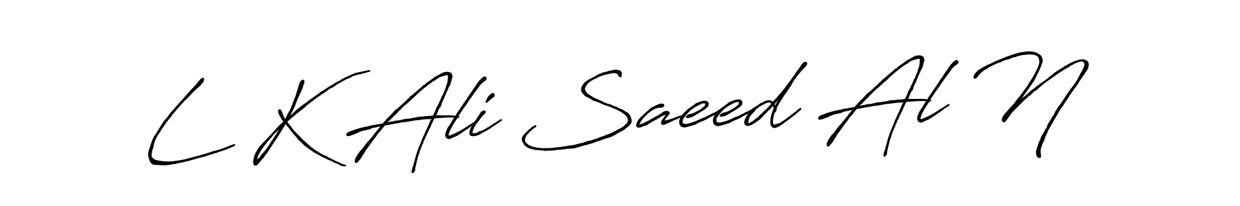 How to make L K Ali Saeed Al N signature? Antro_Vectra_Bolder is a professional autograph style. Create handwritten signature for L K Ali Saeed Al N name. L K Ali Saeed Al N signature style 7 images and pictures png