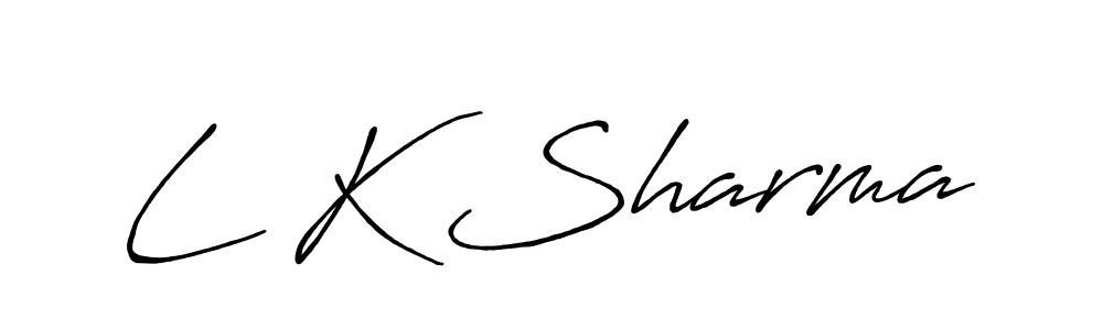 L K Sharma stylish signature style. Best Handwritten Sign (Antro_Vectra_Bolder) for my name. Handwritten Signature Collection Ideas for my name L K Sharma. L K Sharma signature style 7 images and pictures png