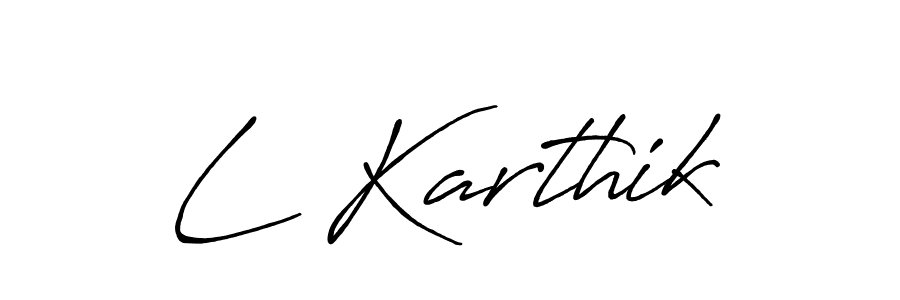 Antro_Vectra_Bolder is a professional signature style that is perfect for those who want to add a touch of class to their signature. It is also a great choice for those who want to make their signature more unique. Get L Karthik name to fancy signature for free. L Karthik signature style 7 images and pictures png