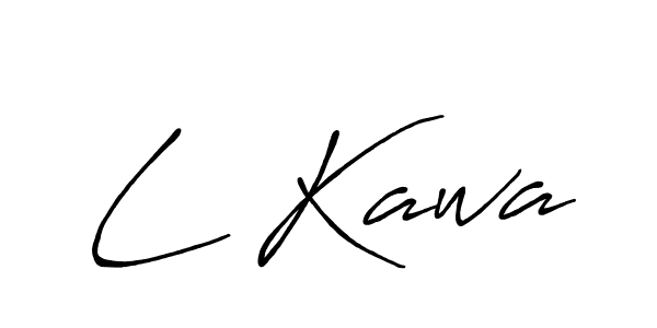 Create a beautiful signature design for name L Kawa. With this signature (Antro_Vectra_Bolder) fonts, you can make a handwritten signature for free. L Kawa signature style 7 images and pictures png