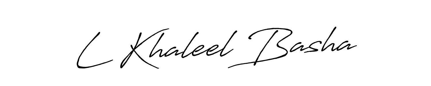 You should practise on your own different ways (Antro_Vectra_Bolder) to write your name (L Khaleel Basha) in signature. don't let someone else do it for you. L Khaleel Basha signature style 7 images and pictures png