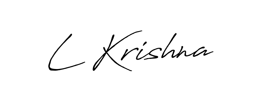 L Krishna stylish signature style. Best Handwritten Sign (Antro_Vectra_Bolder) for my name. Handwritten Signature Collection Ideas for my name L Krishna. L Krishna signature style 7 images and pictures png