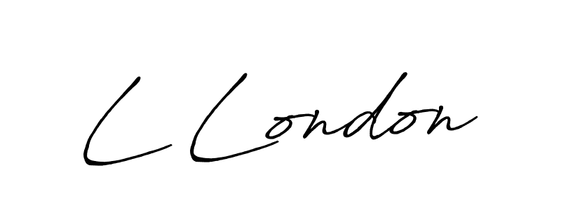 Design your own signature with our free online signature maker. With this signature software, you can create a handwritten (Antro_Vectra_Bolder) signature for name L London. L London signature style 7 images and pictures png