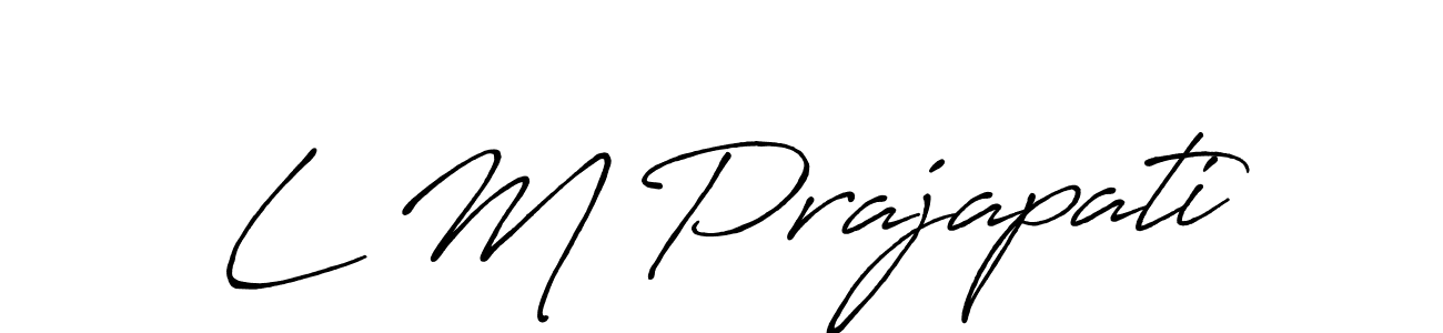 Similarly Antro_Vectra_Bolder is the best handwritten signature design. Signature creator online .You can use it as an online autograph creator for name L M Prajapati. L M Prajapati signature style 7 images and pictures png
