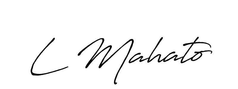 Also we have L Mahato name is the best signature style. Create professional handwritten signature collection using Antro_Vectra_Bolder autograph style. L Mahato signature style 7 images and pictures png