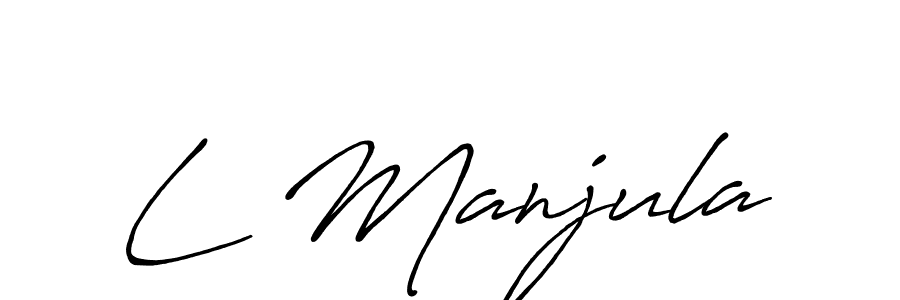 Also we have L Manjula name is the best signature style. Create professional handwritten signature collection using Antro_Vectra_Bolder autograph style. L Manjula signature style 7 images and pictures png