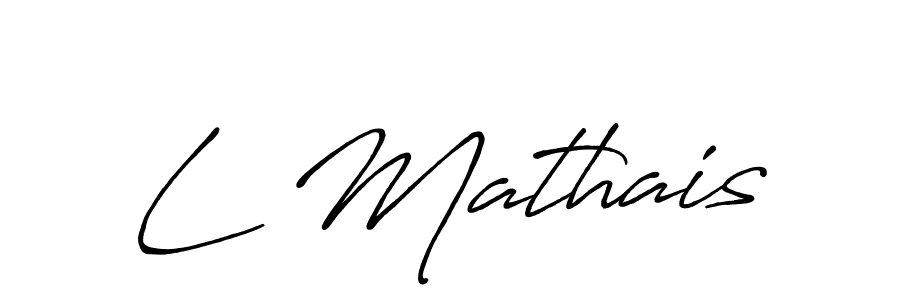 How to make L Mathais name signature. Use Antro_Vectra_Bolder style for creating short signs online. This is the latest handwritten sign. L Mathais signature style 7 images and pictures png