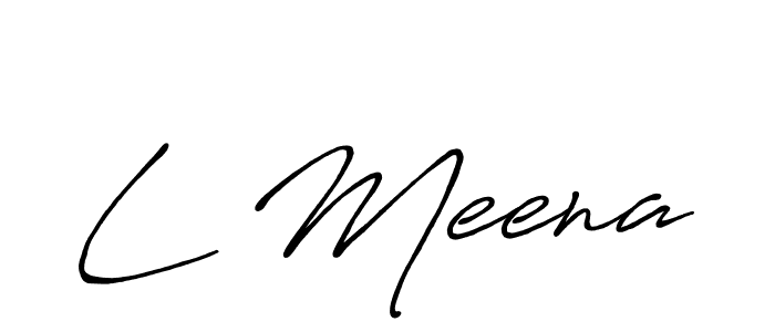 L Meena stylish signature style. Best Handwritten Sign (Antro_Vectra_Bolder) for my name. Handwritten Signature Collection Ideas for my name L Meena. L Meena signature style 7 images and pictures png