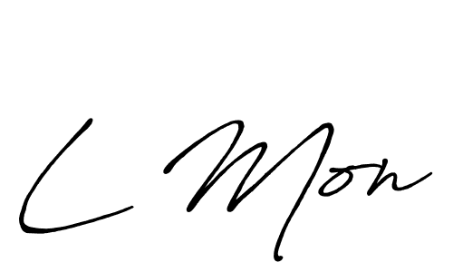 Antro_Vectra_Bolder is a professional signature style that is perfect for those who want to add a touch of class to their signature. It is also a great choice for those who want to make their signature more unique. Get L Mon name to fancy signature for free. L Mon signature style 7 images and pictures png